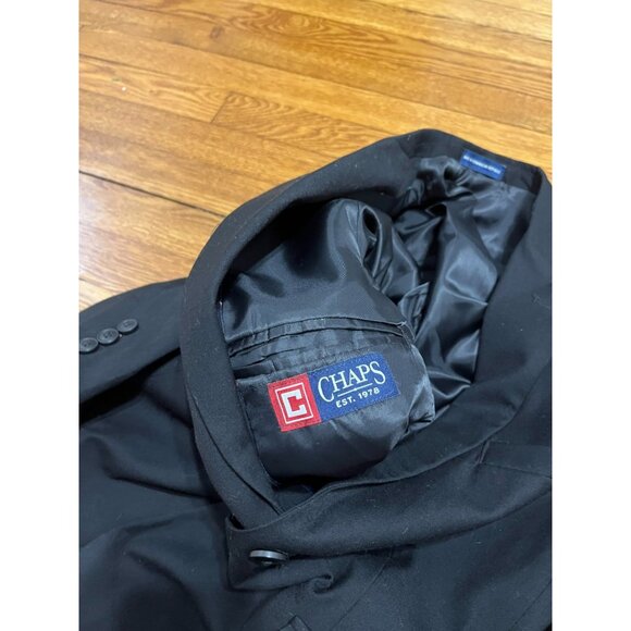 CHAPS Boys Blazer Black 2 Button Sport Jacket Youth Size 18 Regular Fit - Picture 2 of 4